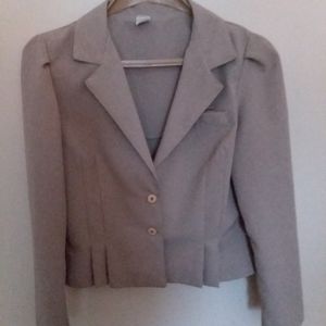 Generic blazer VTG 1980s Tan & White Pinstripe EUC
